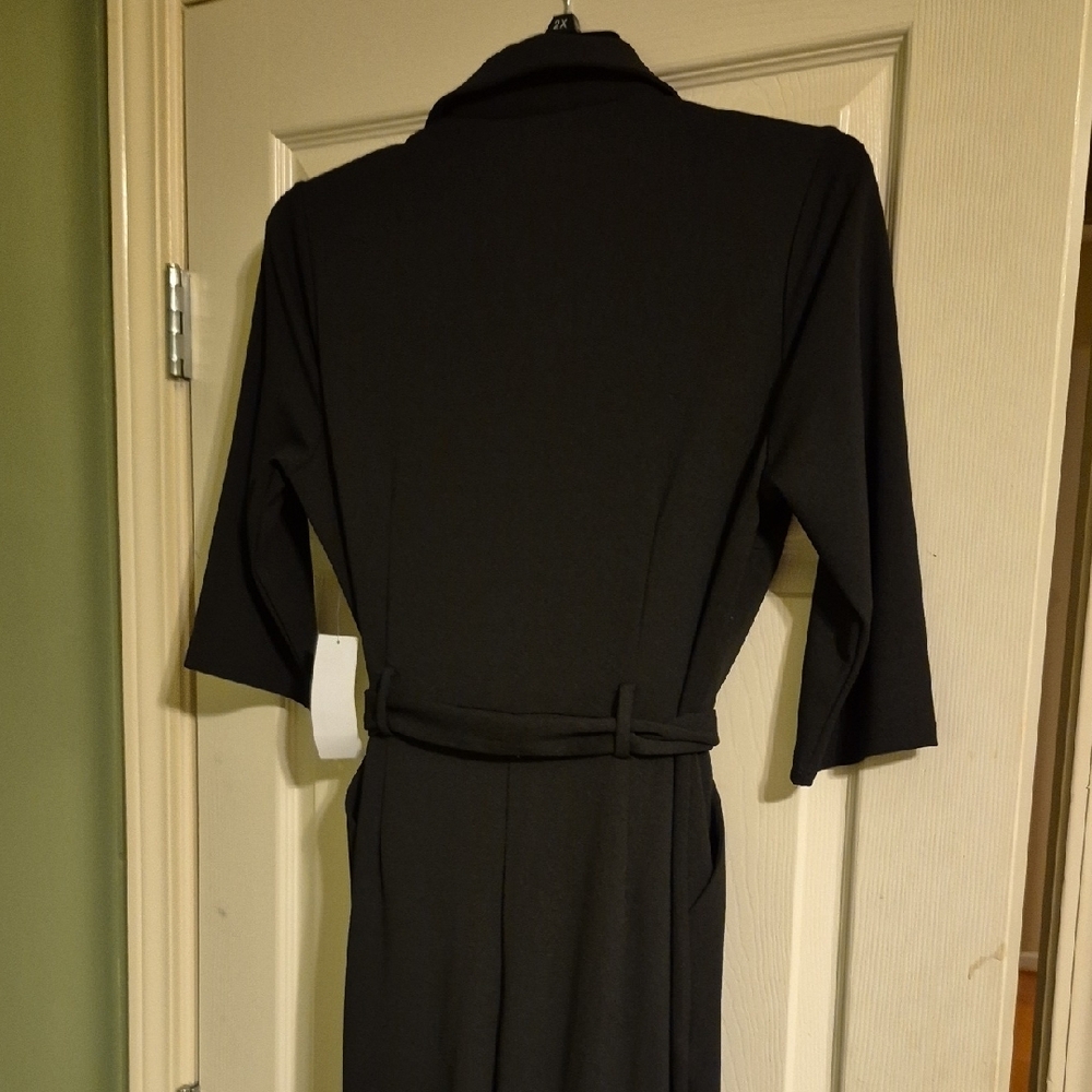 Black Button-Up Jumper with Belt - Picture 5 of 6